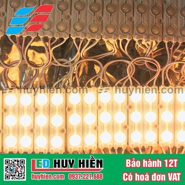 Led hắt 3 led 2835 kích thước 6011 các màu đơn sắc (Vỉ 20 thanh 3 Led)