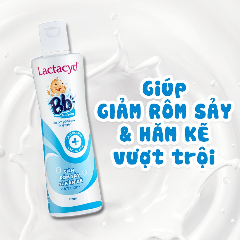 Sữa tắm gội cho bé Lactacyd BB 250ml, sữa tắm gội trẻ em chiết xuất thiên nhiên - Monnie Kids