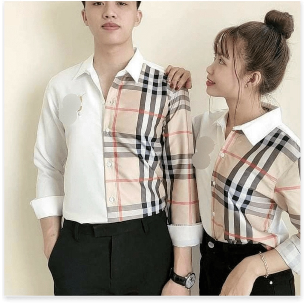 Áo sơ mi cặp đôi CỰC ĐẸP HOẠ TIẾT CARO DÀNH CHO CÁC CÁC BẠN TRẺ NYNA