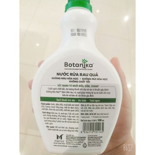 NƯỚC RỬA RAU QUẢ 00ML BOTANIKA