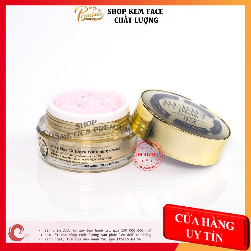Kem Berry Plus 5X 20g dưỡng trắng da, loại bỏ mụn và sẹo