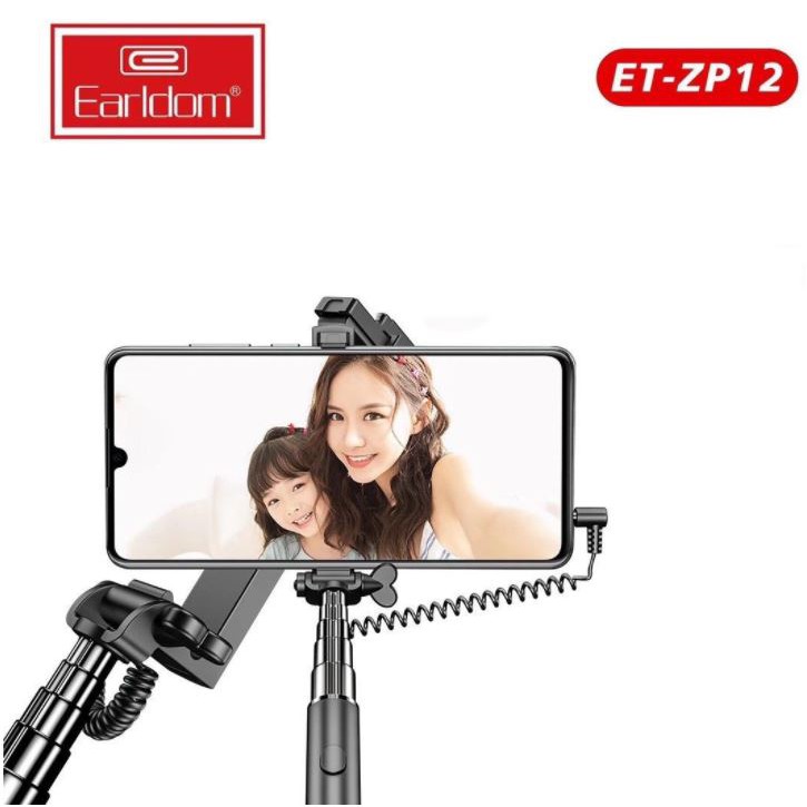 Gậy chụp ảnh tự sướng Earldom ZP12 Hàng Chính Hãng - Siêu bền - Tiện ích - Dễ mang theo - BH 1 Năm