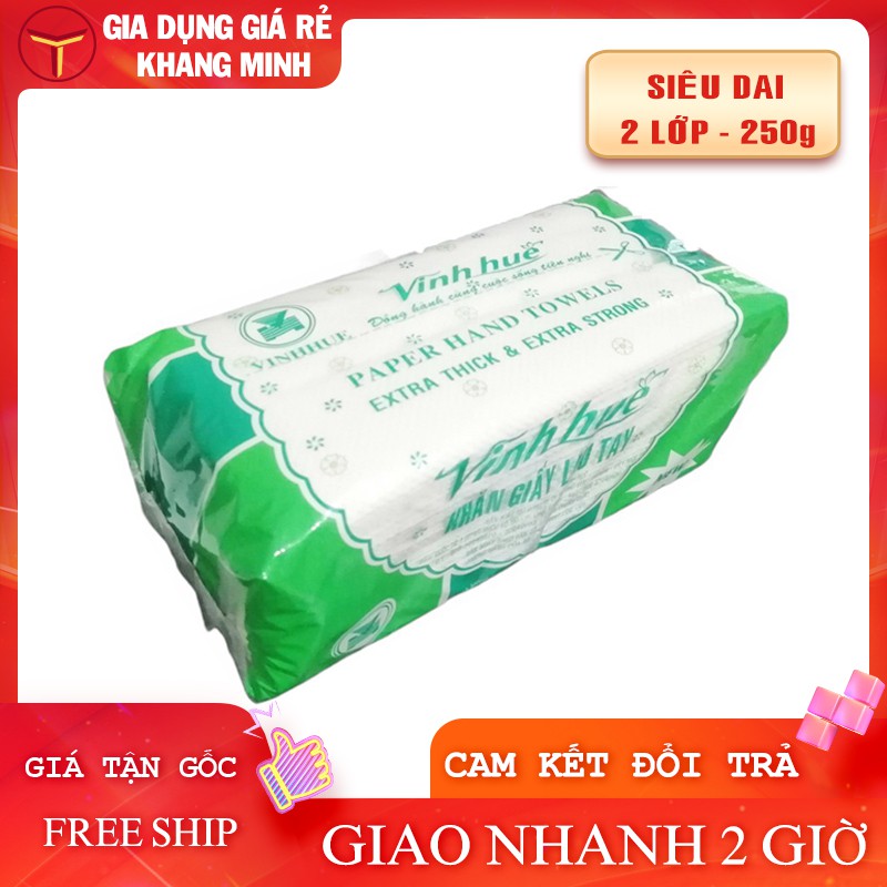 Khăn Giấy Lau Tay Đa Năng Dùng Một Lần Vĩnh Huê Gói 250g