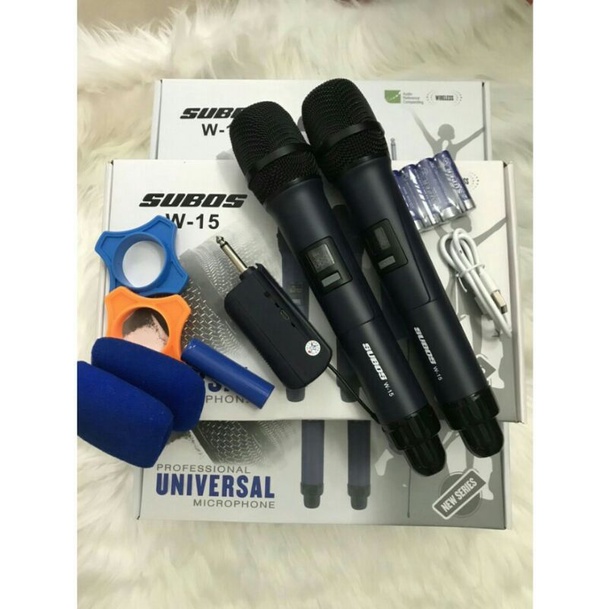 Mic karaoke không dây đ năng subos mã w15