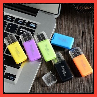 Đầu đọc thẻ nhớ Micro Sd vỏ nhựa usb 2.0, đầu lọc thẻ nhớ mini, reader card usb nhí nhiều màu