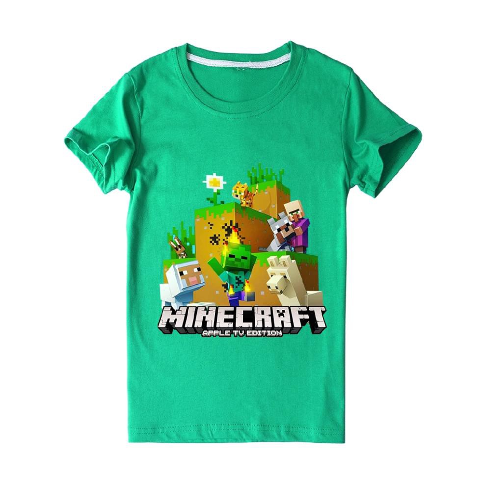 HOT - Áo Thun Tay Ngắn 100% Cotton Họa Tiết Game Minecraft Đáng Yêu Cho Bé  / siêu hót bán chạy