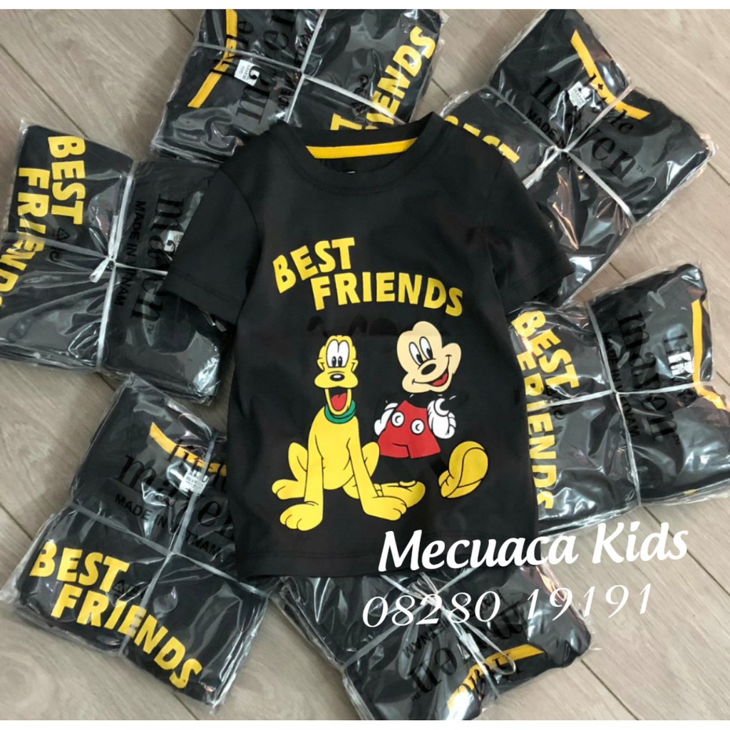 [2-7y] Áo phông cotton/áo cộc tay cotton disney/mickey cho bé/bé trai little maven