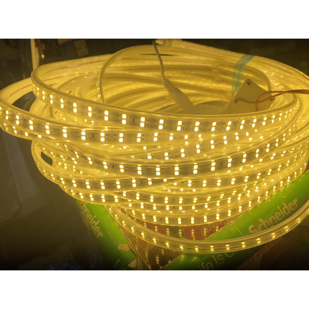 Led dây 2 line 156L sáng vàng Elink , bán theo giá 1 mét, đầu nguồn led
