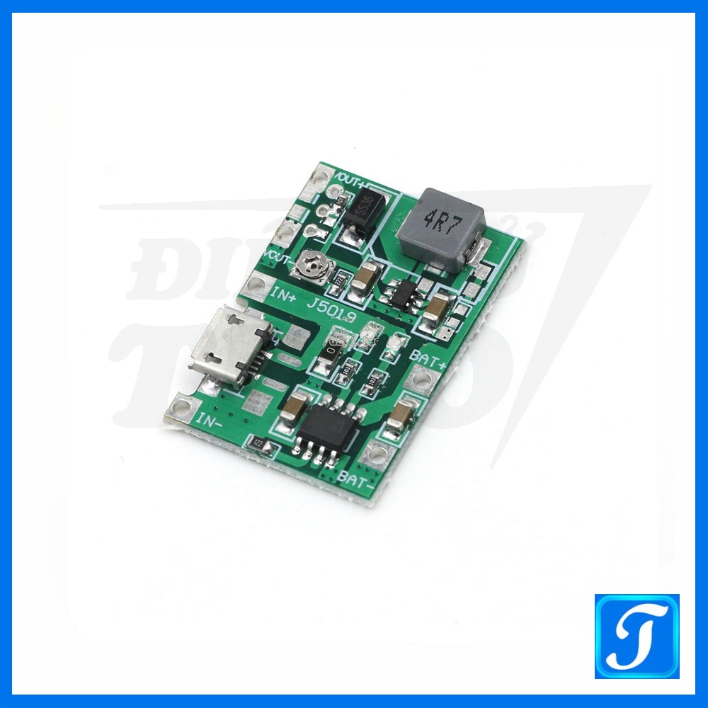 Mạch Sạc Pin Li-on 2S Tích Hợp Tăng áp 3.7v 9v 5v 2a 4.3-27v TC4056