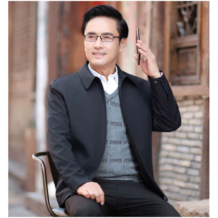 ÁO KHOÁC LÓT LÔNG TRUNG NIÊN TẶNG BỐ,TẶNG ÔNG HÀNG QUẢNG CHÂU