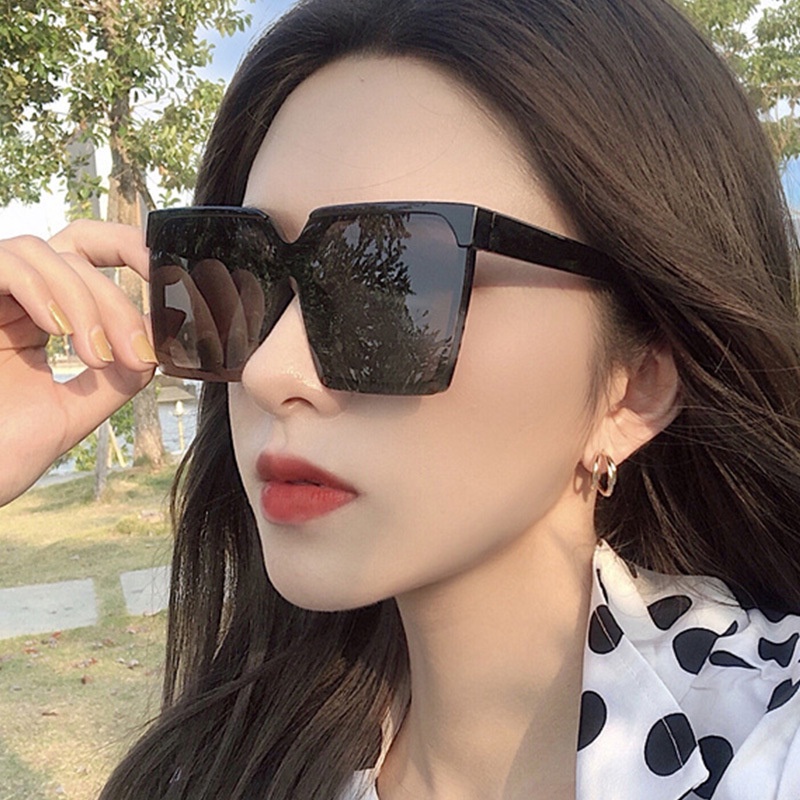 Kính Mát Gọng Vuông Lớn Phong Cách Cổ Điển Sang Trọng Thời Trang Cho Nữ