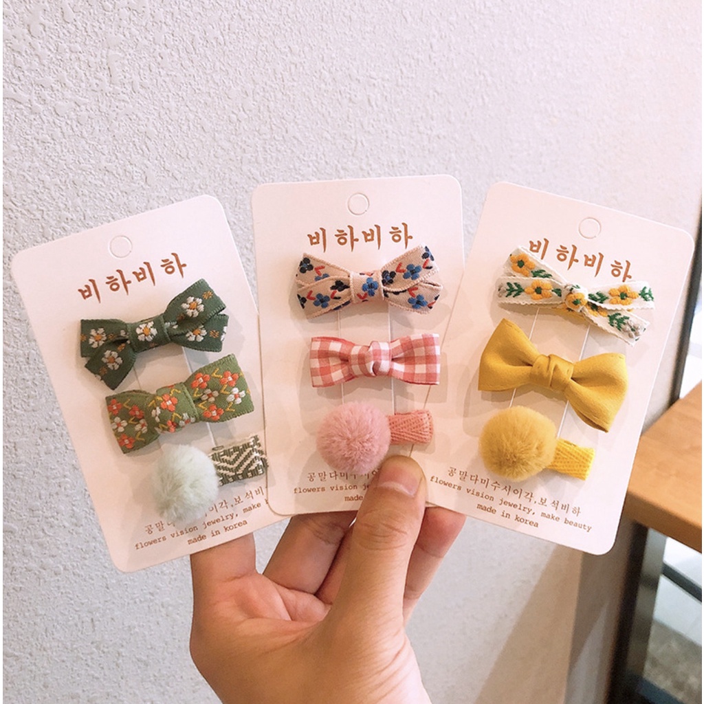 Set kẹp tóc cho bé ( set 3 kẹp )