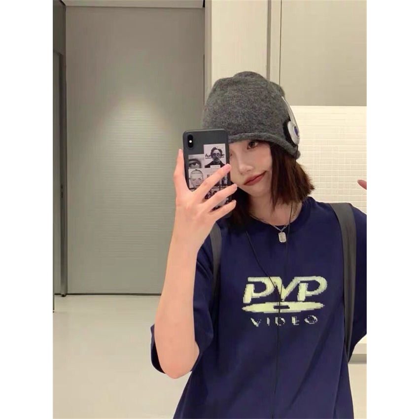 NRVP Áo Thun Cổ Tròn Oversize Thời Trang Hàn Quốc 2022 Cho Nữ