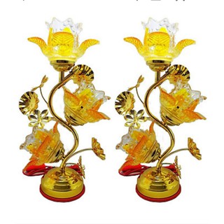 Đèn thờ cao 55cm pha lê