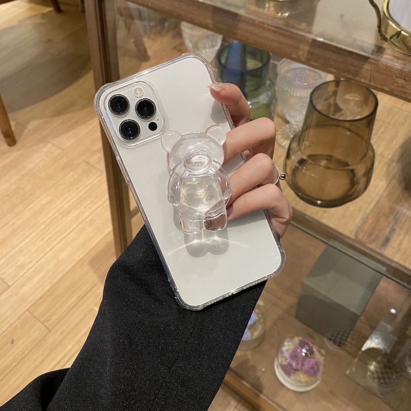 Giá Đỡ Điện Thoại Hình Chú Gấu 3D Xinh Xắn Cho for iphone &amp; Android