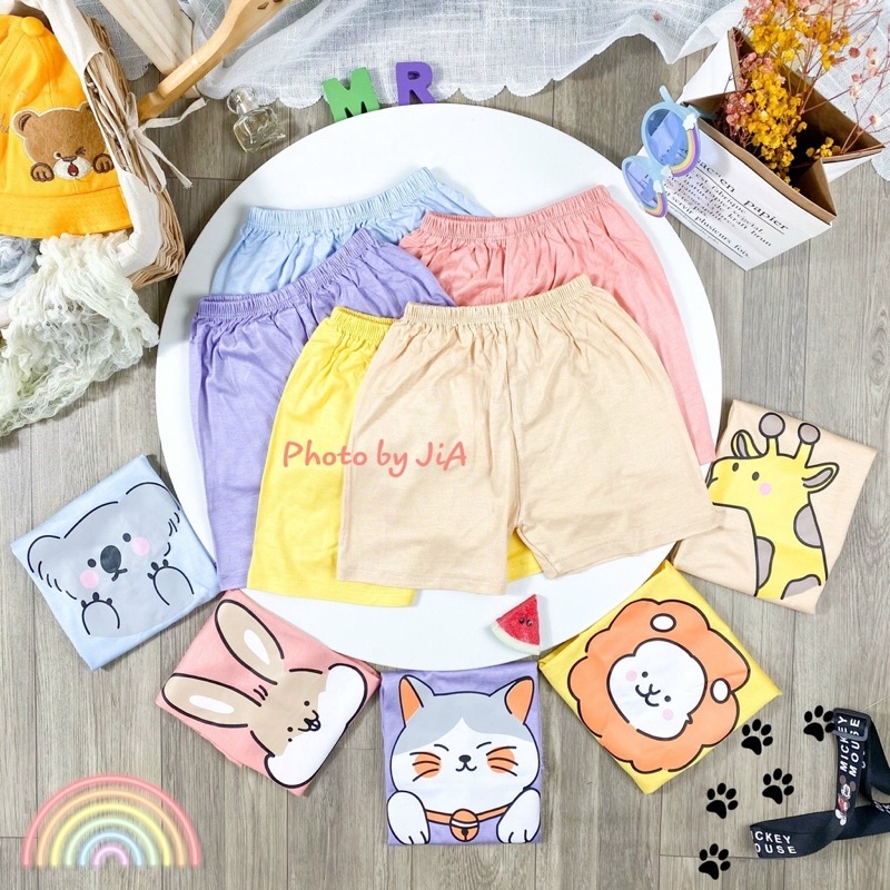 Bộ ba lỗ thun lạnh minkymom in hình thú cho bé