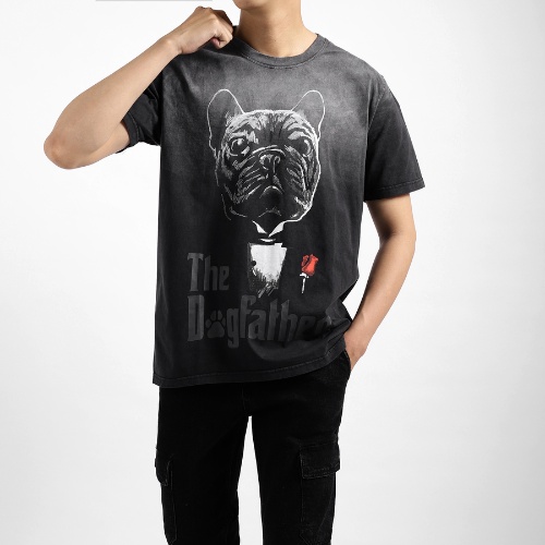 Áo Thun Nam Cotton ICONDENIM Regular The Dogfather Cool Ngầu ATID0075