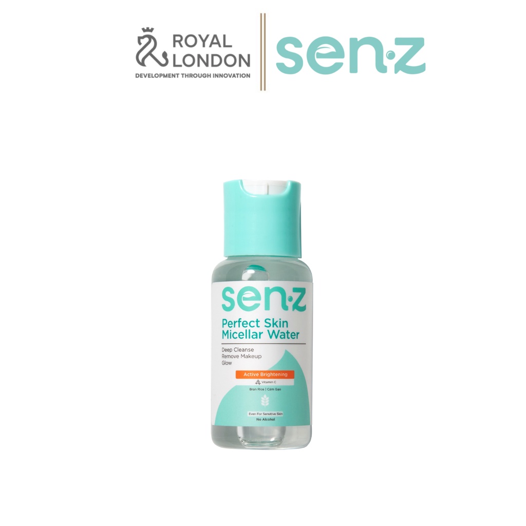 Nước Tẩy Trang Micellar Water Cám Gạo Sáng Da SENZ Perfect Skin Cho Mọi Loại Da 50ML