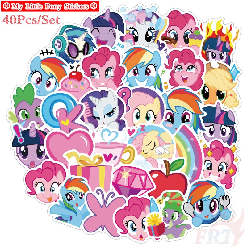 ❉ My Little Pony Giấy và decal dán tường ❉ 40Pcs/Set DIY Decals Stickers for Album Diary Laptop Scrapbooks Skateboard