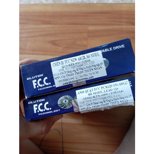 BỘ CHÉN BI VÀ CÁNH QUẠT CHÍNH HÃNG FCC ,CHO XE PCX, AB125, SH MODE,..