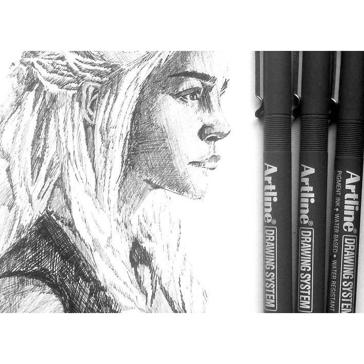 Bút viết kỹ thuật, chống lem, Artline, 0.8mm, EK-238/cây