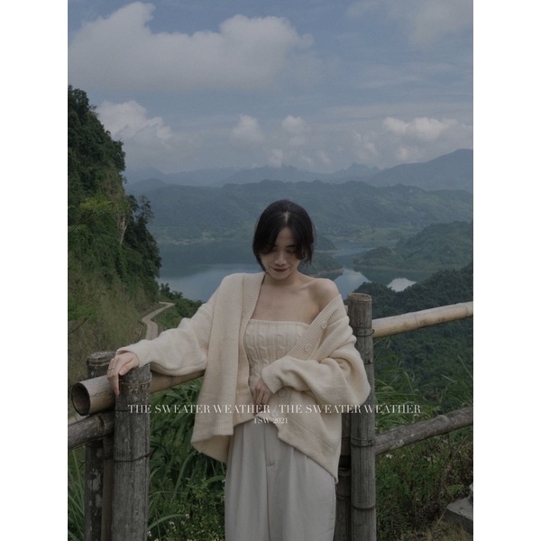 (Ảnh thật) Set áo khoác cardigan kèm áo quây len thừng the.sweaterweather TSW | BigBuy360 - bigbuy360.vn