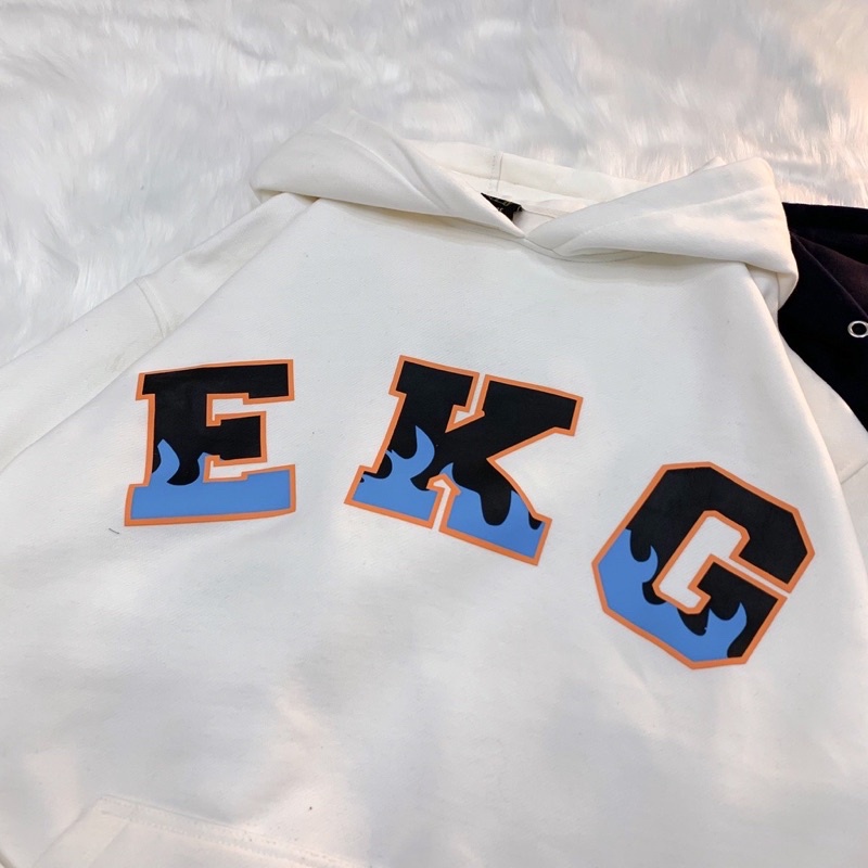 Áo Khoác Hoodie Form Rộng Unisex EKG Vải Nỉ Bông Dày Dặn - 84unisex