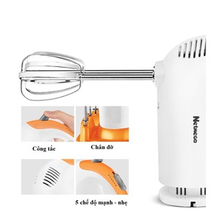 Máy đánh trứng mini, Máy đánh trứng cầm tay Netmego N38D 300W Siêu Nhanh Chất Lượng Tốt, Dễ Sử Dụng - HÀNG CHÍNH HÃNG