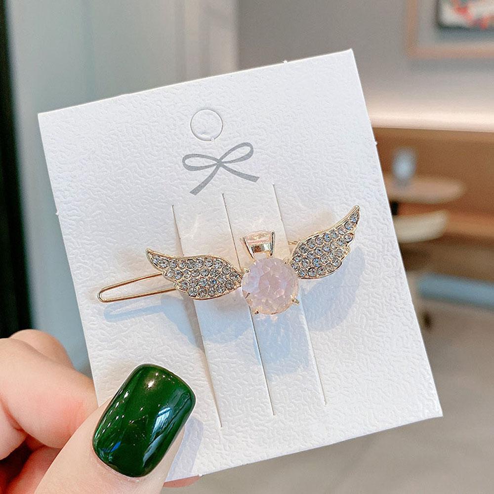 IVORY Kẹp Tóc Đính Đá Hình Đôi Cánh Thiên Thần Dễ Thương