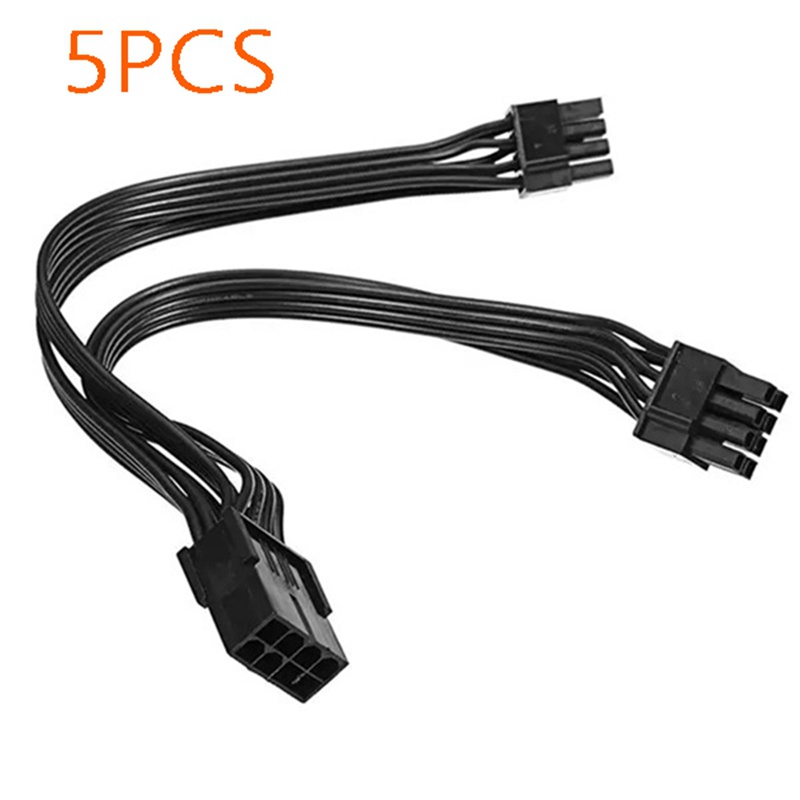 Set 5 dây cáp nguồn GPU 8Pin sang 2 Pin 6 Pin bằng đồng thiếc cho GPU với giao diện 8-Pin