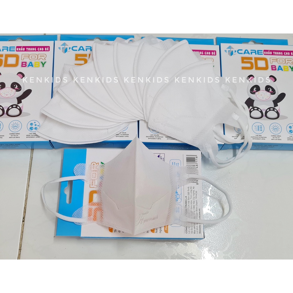 COMBO 5 Hộp 50 khẩu trang 5D Baby cho bé từ 2-6 tuổi - TRỊNH TRUNG (NAM ANH)
