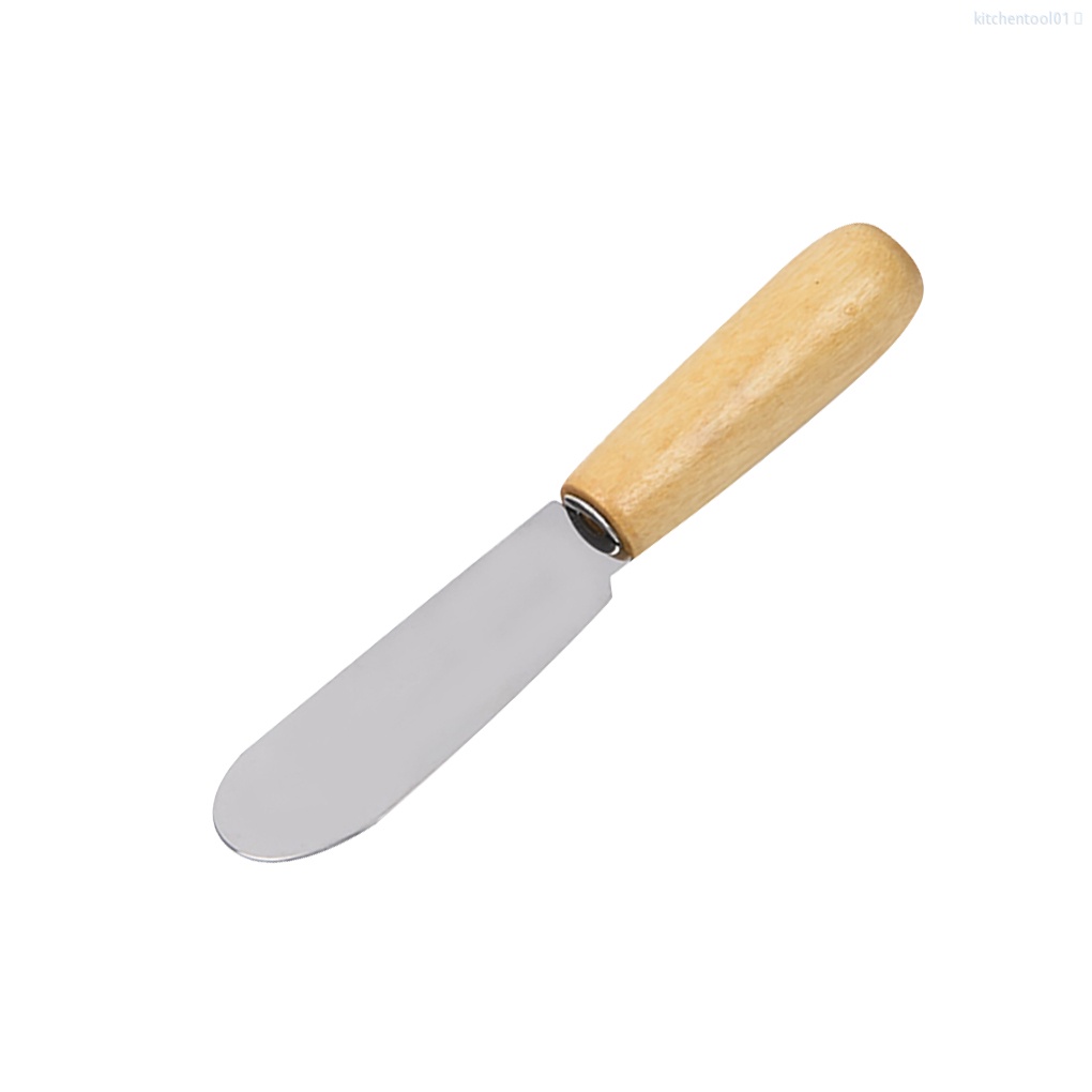 Thìa phết kem bơ inox cán gỗ tái sử dụng