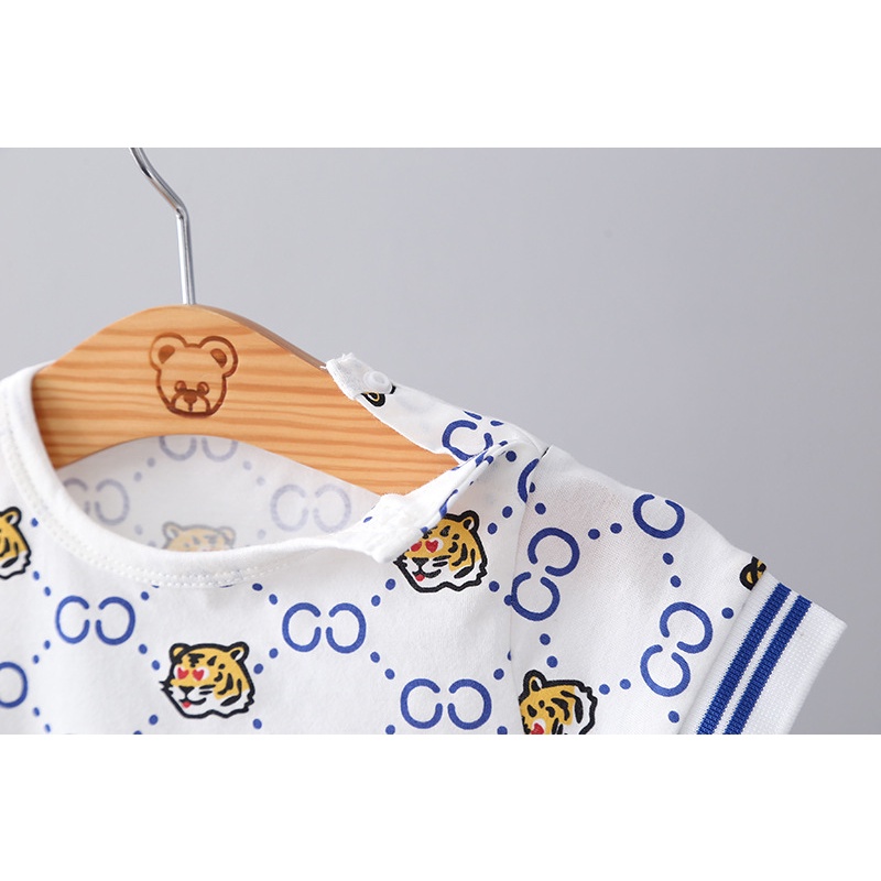 Áo liền quần tay ngắn phong cách Hàn Quốc thời trang mùa hè cho bé