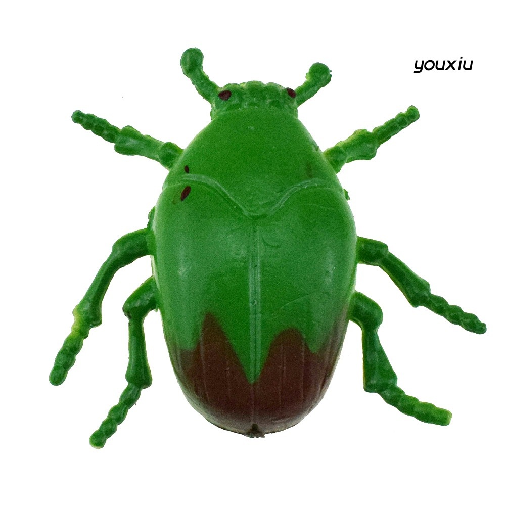 YX-MO 12Pcs/Set Lifelike Cricket Ladybugs Wild Insects Model Prank Trick Prop Kid Toy