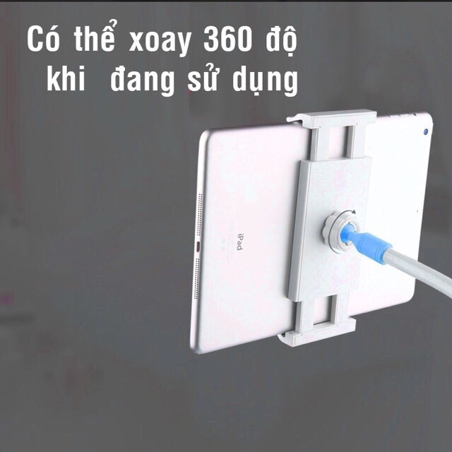 [ CHÍNH HÃNG KAKU ] Giá đỡ kẹp Ipad máy tính bảng điện thoại xoay 360 độ trên bàn giường tiện lợi | BigBuy360 - bigbuy360.vn