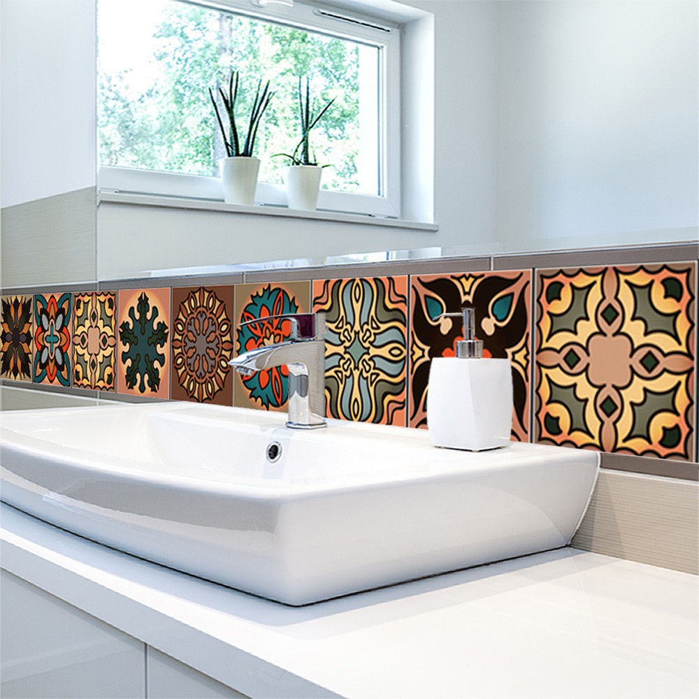 Decal dán tường chống nước hoạ tiết Morocco