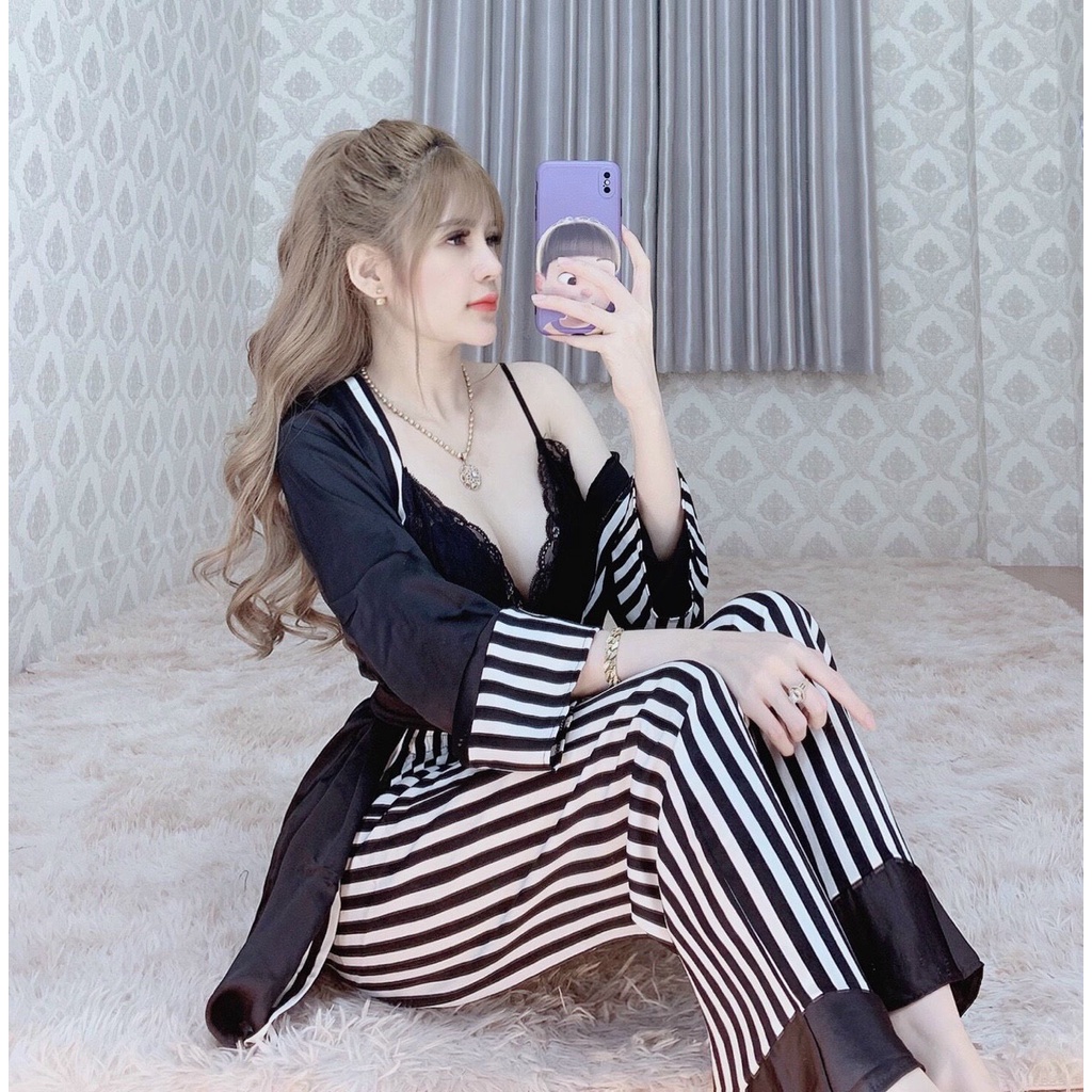 Đồ ngủ Sét áo+quần ren chất đẹp giá rẻ nhà Miki