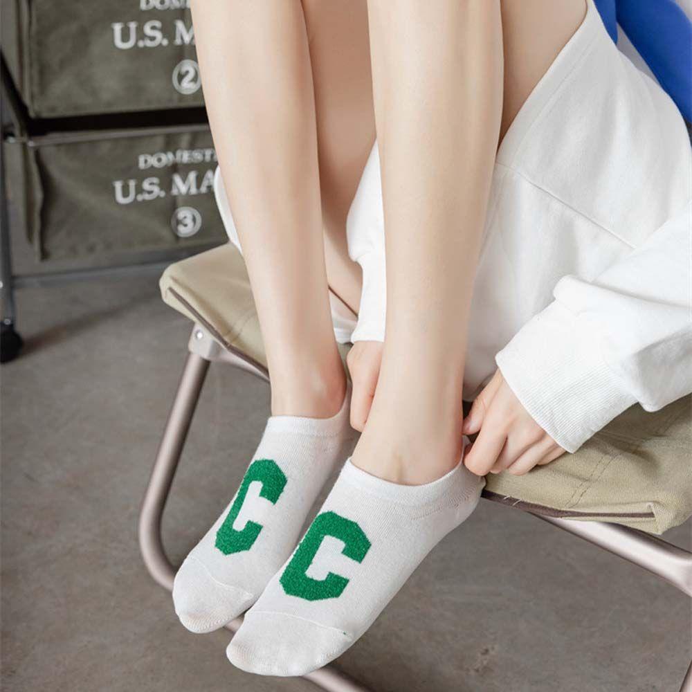 Vớ Thuyền Mỏng Cổ Thấp Họa Tiết Dễ Thương Thời Trang Mùa Hè Cho Nữ
