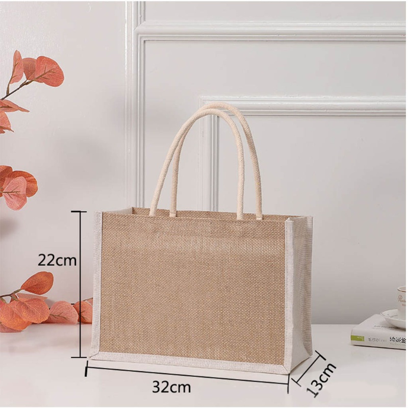 Seng Túi Tote Vải Bố Xách Tay Sức Chứa Lớn Có Thể Tái Sử Dụng Cho Nữ