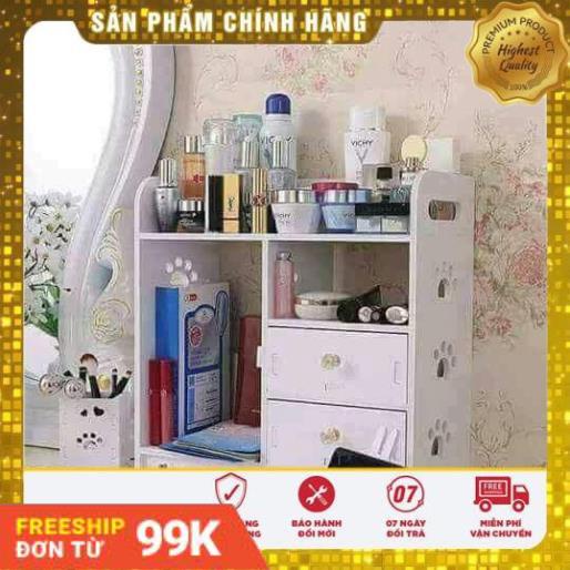 Kệ Đựng Đồ Trang Điểm Mỹ phẩm màu hồng