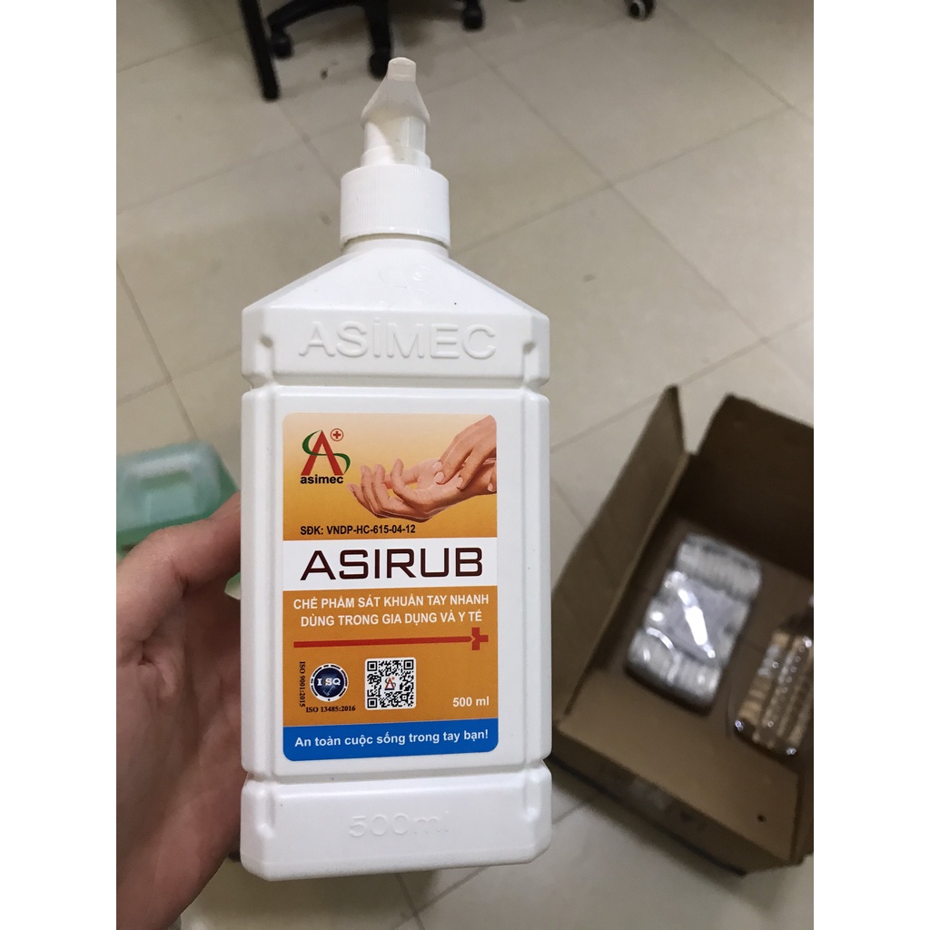 Dung dịch sát khuẩn, nước rửa tay khô chính hãng Asirub 500ml