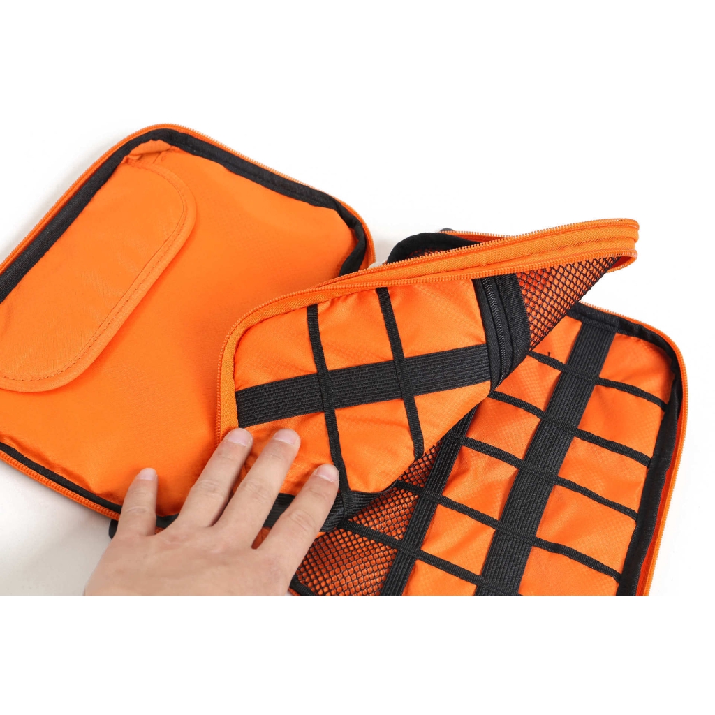 Túi 2 lớp đựng dây cáp/ tai nghe phù hợp mang đi du lịch