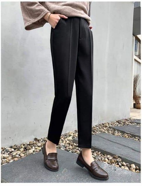 {AN MỘC] Quần bagy công sở nữ dáng trơn phong cách thanh lịch cho nữ