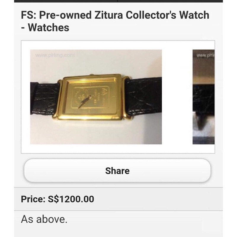 Đồng hồ nữ Zituza 24K Gold 999.9 2hand