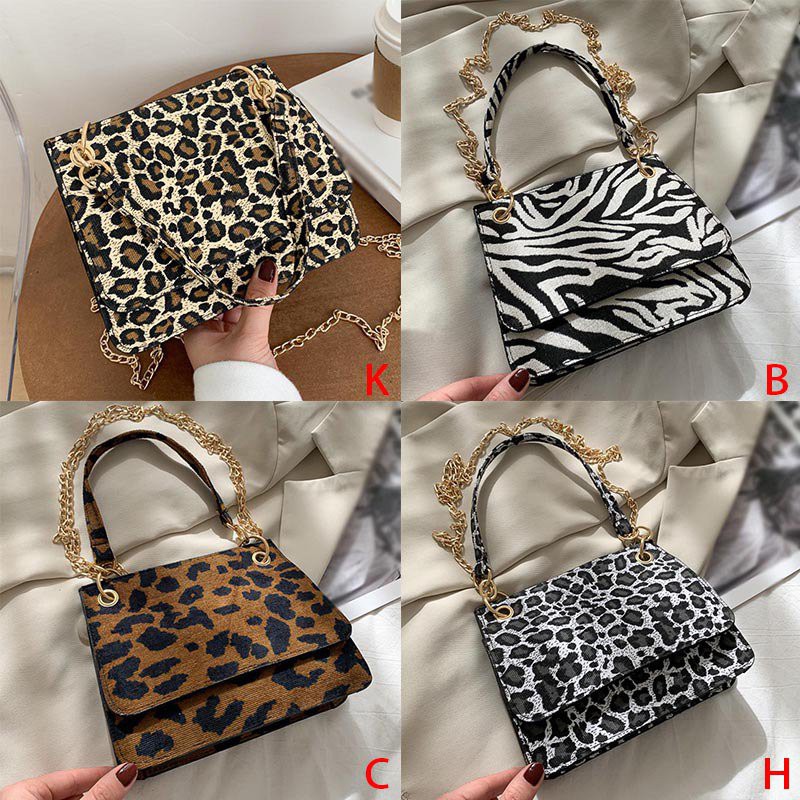 Túi Đeo Chéo Họa Tiết Da Báo Thời Trang Cho Nữ