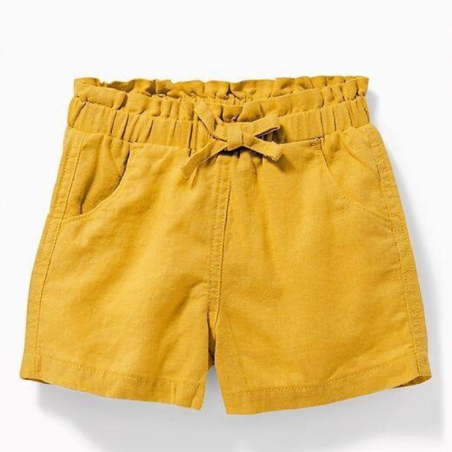 Quần short bé gái linen