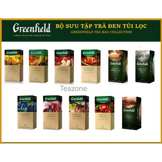 Trà túi lọc Greenfield của Nga - Trà đen Greenfield hộp 25 gói x 1g