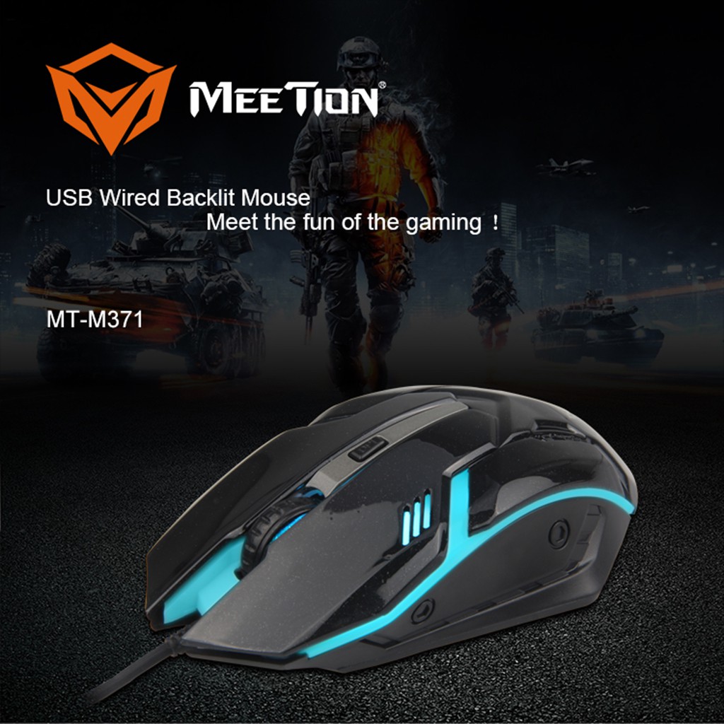 [ Giá Gốc ] Chuột Gaming Meetion MT371  Đèn led đổi màu  Độ bền cực cao ( 50 triệu lượt clịc )  BH 12 T  Lỗi 1 đổi 1