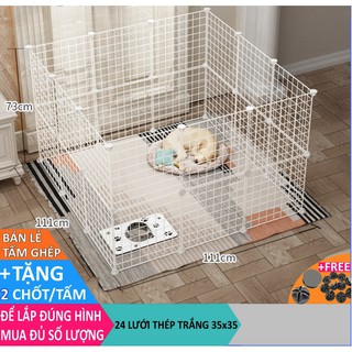  Chuồng quây chó mèo thú cưng lắp ghép bằng tấm lưới sắt thép bán sỉ lẻ theo miếng 