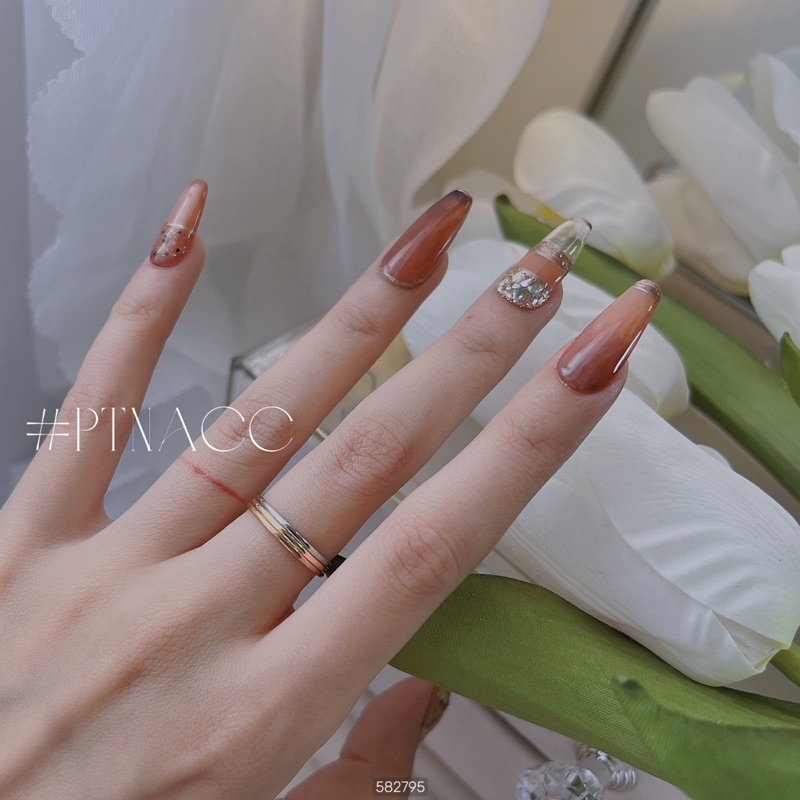 Set nhẫn titan, bộ nhẫn 3 chiếc rời siêu mảnh đơn giản .PTNACC.